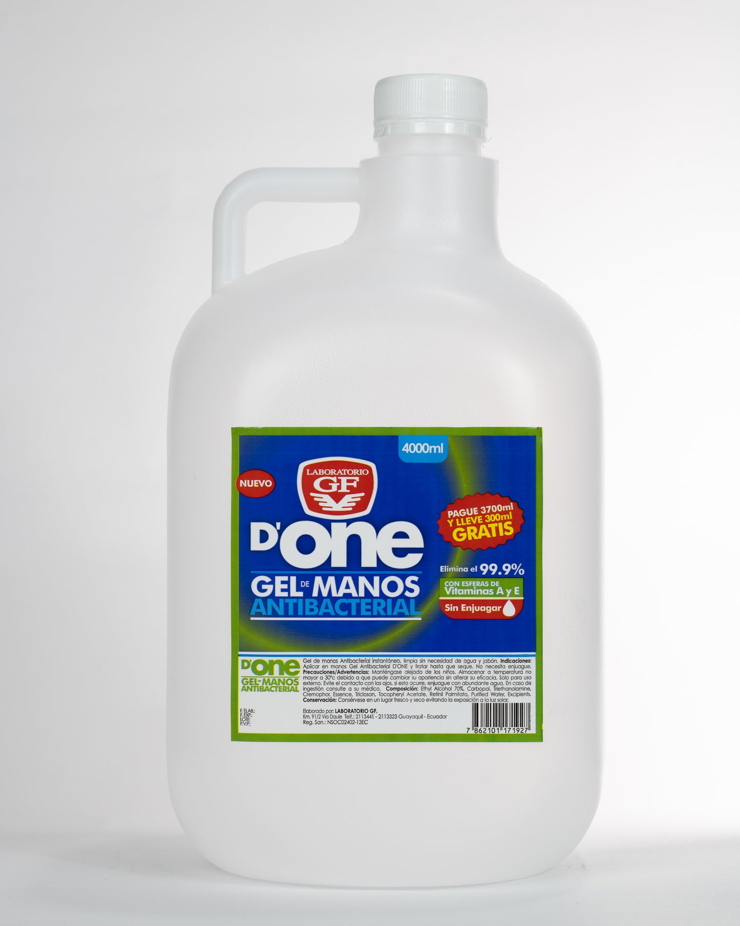 D'ONE ANTIBACTERIAL GEL 1 GALLON